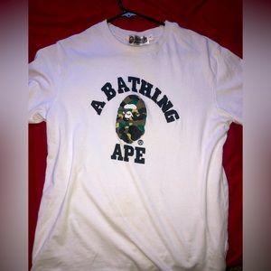 BAPE A Bathing Ape 1st camo college t shirt